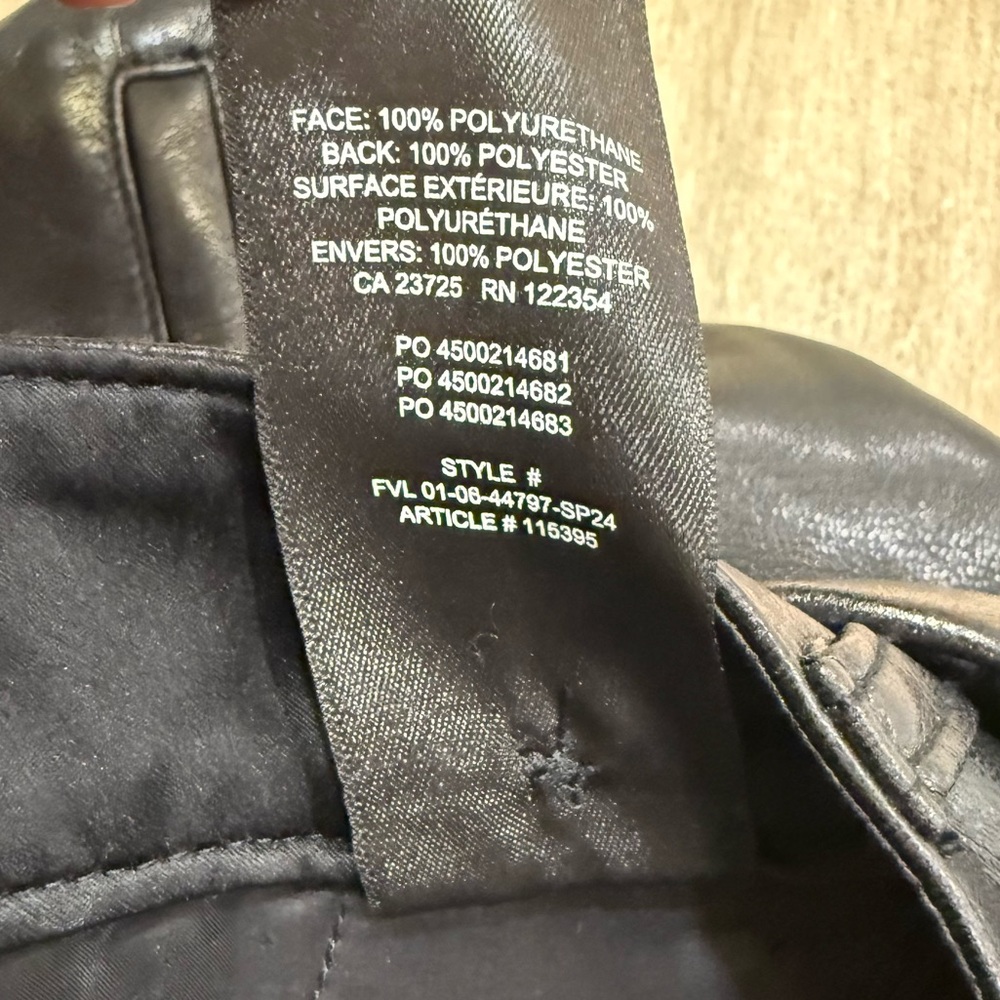 Aritzia Babatón Black Faux Leather Pants Size 6 Chic Office outfit Day to Night - Picture 5 of 14